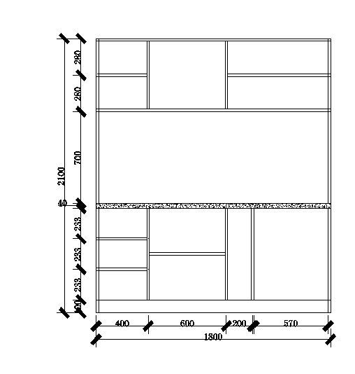 酒店式公寓裝修櫥柜圖紙